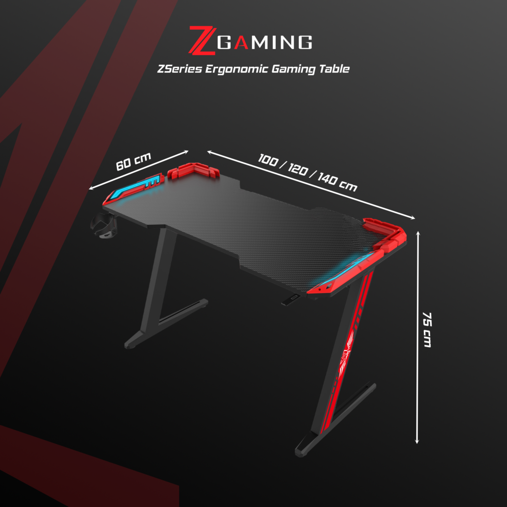 zgaming gaming table measurement